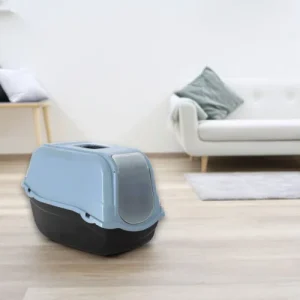 Arenero sanitario cerrado EcoLine Romeo 57x39x41cm. (Azul)