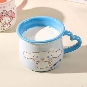 Taza cerámica de corazón de Cinnamoroll