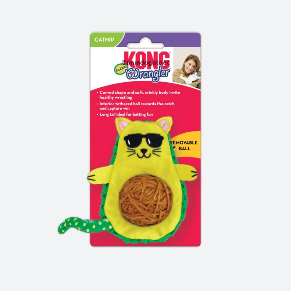 Juguete de aguacate con bola de lana – KONG