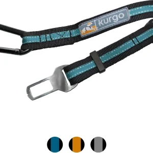 KURGO Direct to Seatbelt Tether – Coastal Blue