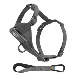 KURGO Tru-Fit Smart Harness -Quick Release w/seatbelt tether -Black 50-80 lbs – L