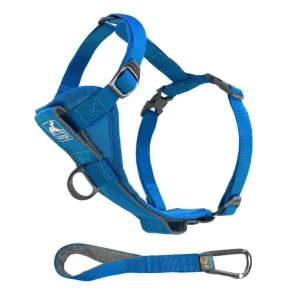 KURGO Tru-Fit Smart Harness -Quick Release w/seatbelt tether -Blue 10-25 lbs – S