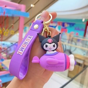 Llavero accesorio de Kuromi con avión