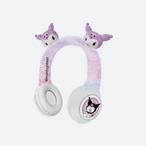 Audifonos Kuromi Rosa de peluche inalámbricos