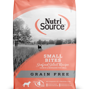 Nutrisource Small Bites Seafood Selects Grain Free 12lb – Concentrado Sin Granos con Mariscos para Perros Adultos