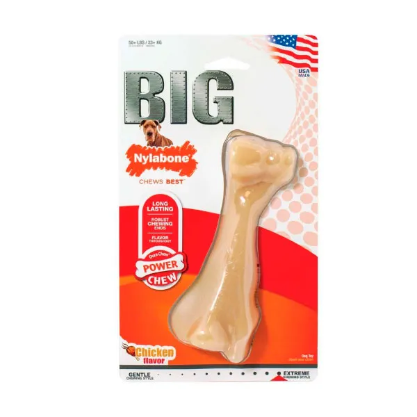 NYLABONE POWER CHEW BIG CHEW BEEF BONE ONE SIZE