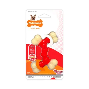 NYLABONE POWER CHEW DOUBLE BONE BACON WOLF
