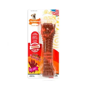 NYLABONE POWER CHEW TEXTURED BEEF JERKY FLAVOR SOUPER