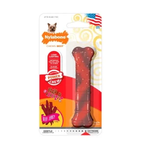 NYLABONE POWER CHEW TEXTURED BEEF JERKY FLAVOR WOLF