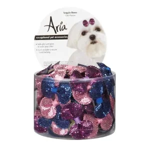 ARIA SEQUIN DOG BOWS