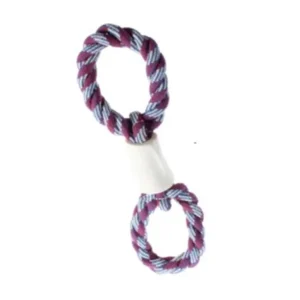 PET ZONE CHOY LOOP BRAIDED W/1.5 » BONE  14.5-15″