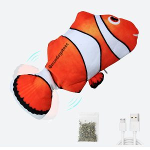 Juguete de pescado interactivo con movimiento