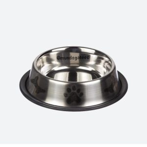 Plato de acero inoxidable para mascotas