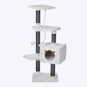 Torre para gatos con cuatro niveles y un escondite