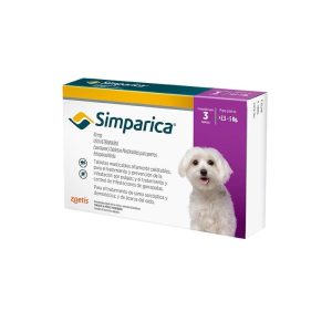 Simparica 10mg 2,5 hasta 5kg x 3 comprimidos