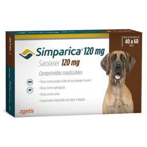 Simparica 120mg 40kg  hasta 60kg x 1 comprimido