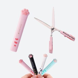 Tijeras temáticas de huella de gatito