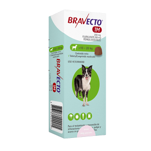 BRAVECTO ANTIPARASITARIO PERRO 1 MES X 1 TABLETA 10 A 20 KG