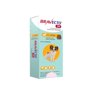 BRAVECTO ANTIPARASITARIO PERRO 1 MES X 1 TABLETA 2 A 4.5 KG