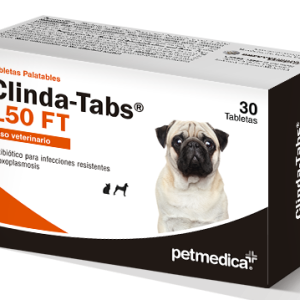 Clinda-Tabs 150 FT – Caja con 30 Tabletas – Antibiótico Clindamicina para Uso Veterinario