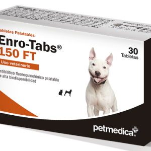 Enro-Tabs 150 FT – Caja con 30 Tabletas – Antibiótico de Enrofloxacina para Perros y Gatos