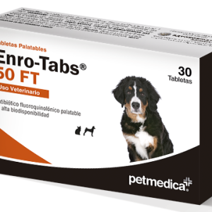 Enro-Tabs 50 FT – Caja con 30 Tabletas – Antibiótico de Enrofloxacina para Perros y Gatos