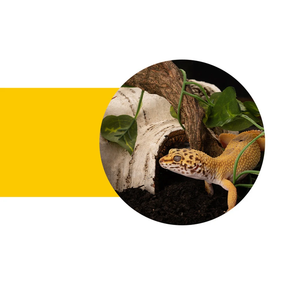 Gran refugio de resina para reptiles, aspecto de corteza de madera, casa oculta, cueva, decoración de Habitat - Imagen 4