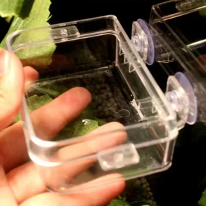 Alimentador de reptiles con ventosa, tazón de agua para reptiles antiescape.