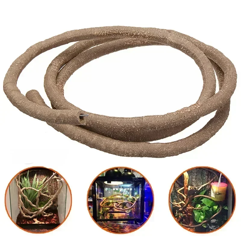 Ramas de jungla flexibles, suministros para mascotas, decoración de terrario para Reptiles, 1,5/2,5/3m - Imagen 4