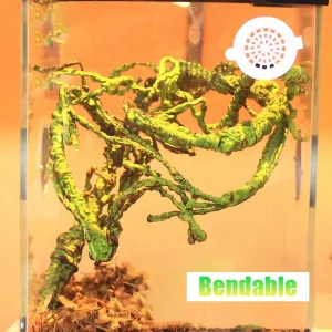 Enredadera de paisajismo para reptiles, ramas falsas, espuma de selva tropical, Terrario de ratán, decoración de habitáculo para lagarto, camaleón