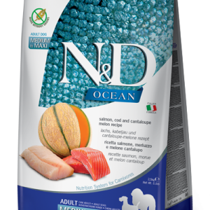 N&D OCEAN CANINE ADULT MEDIUM MAXI SALMAO 2,5KG