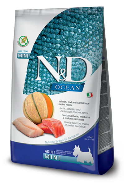 N&D OCEAN CANINE ADULT MINI SALMAO 2,5KG Alimento para perros