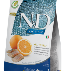 N&D OCEAN FELINE ADULT CASTRADO SALMAO 1,5KG Alimento para gatos