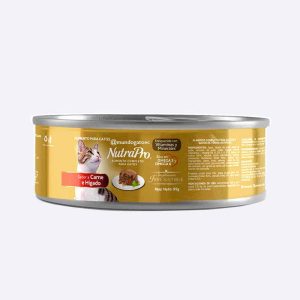 Nutrapro lata gatos carne e higado 85 gr