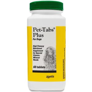 Pet Tabs Plus 60 Tabletas – Multivitamínico Avanzado para Perros Adultos y Mayores