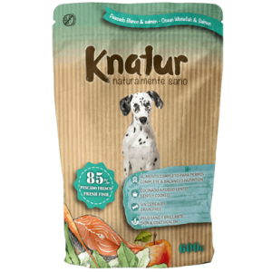 Alimento Natural para perro Knatur – Pescado blanco, Salmón y Verduras 600 gr