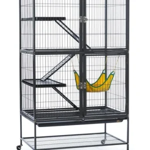 PREVUE PET FEISTY FERRET HOME BLACK W/STAND 31X20X54