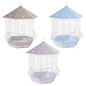 PREVUE PET COPACABANA HEXAGON ASSORTED CAGE GRAY/BROWN, LILAC, LIGHT BLUE