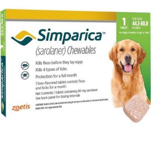 SIMPARICA 40 MG 1 Tableta Masticable Antipulgas