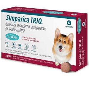 SIMPARICA TRIO BLUE 24 MG 3 Tabletas Masticable Antipulgas