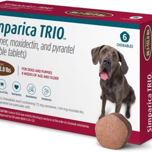 SIMPARICA TRIO BROWN 72 MG 3 Tabletas Masticable Antipulgas