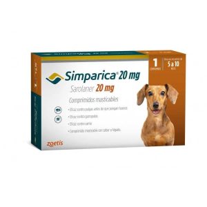 Simparica 20mg 5kg  hasta 10kg x 1 comprimido
