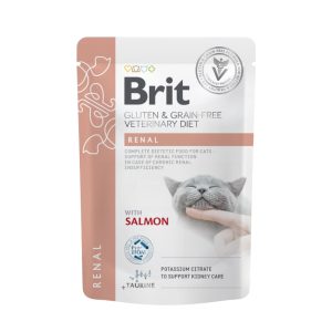 Brit GF Veterinary Diet  Cat  Pouch Fillets in Gravy Renal (85gr)