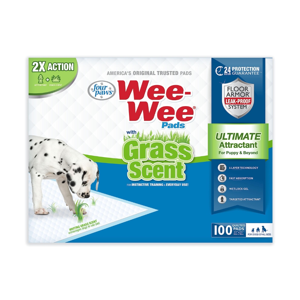 Four Paws WeeWee Pads With Grass Scent (100 unid)