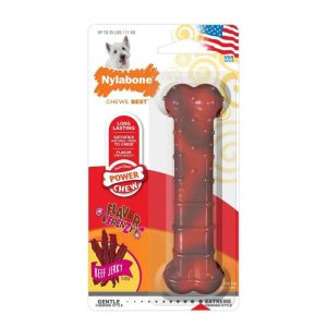 Nylabone Power Chew Textured Bone Beef Jerky Regular