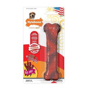 Nylabone Power Chew Textured Bone Beef Jerky Wolf