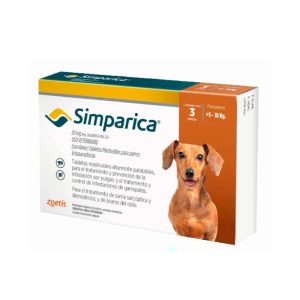 Simparica 20 mg x 3 tab (5 a 10kg)