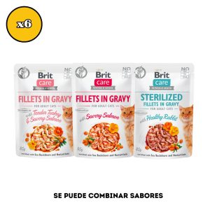 6 Brit Care Cat Fillets in Gravy (85gr)