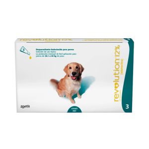 Revolution 12% x 3 unid x 2.00 ml (Verde caninos 20.1 a 40 kg)