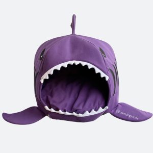 casa cama de tiburon morado